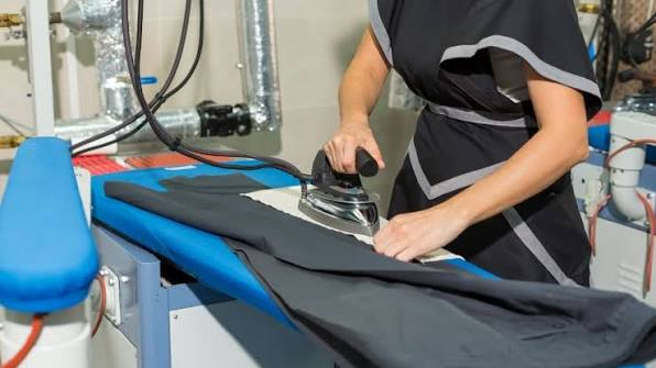 Pressed garments on hangers